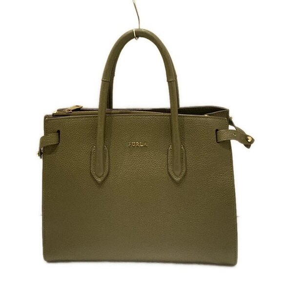 Auth FURLA - Khaki Leather Handbag - Picture 1 of 11